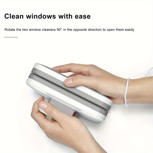"Turn & Clean: The 90Â° Rotating Window Cleaner That Does Both Sides at Once!"