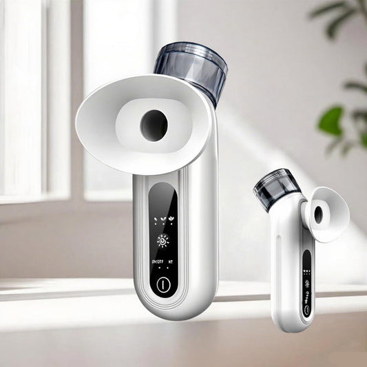 Portable Eye Mist Sprayer with Warm Steam & Nano Spray â€“ Compact Facial Hydration Device for Daily Eye & Skin Care (White)