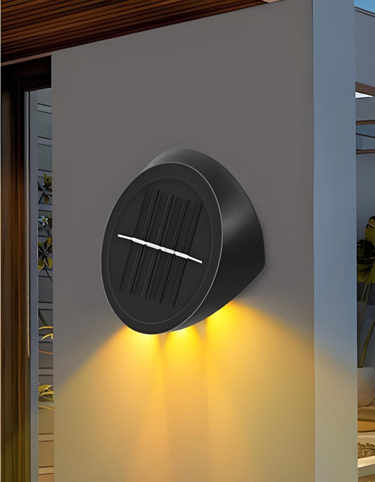 Solar Outdoor Wall Lights (4-Pack): IP44 Waterproof LED Sconces for Garden, Patio & Pathway Lightingï¼ˆWarm lightï¼‰