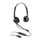GRANDSTREAM GUV3000 Dual Ear USB Headset, Noise Canceling Microphone, HD Audio, 2m USB Cable, Suits Teams, Zoom, 3CX, Inline Controls