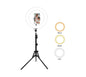 OTHER LED Ring Light SCX-818B 3 light colours 120 LED bulbs 360° up/down rotation Tripod 50-160cm 2m USB cord with holder