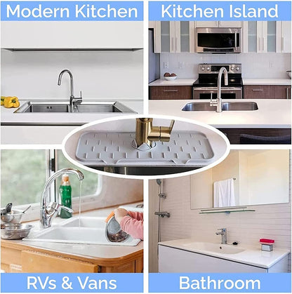 Silicone Faucet Sink Mat Sink Splash Guard Faucet Splash Pad Faucet Splashback