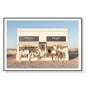 Wall Art 60cmx90cm Horses Fashion Black Frame Canvas