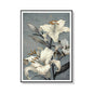 Wall Art 90cmx135cm Floral Lily II Black Frame Canvas