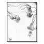 Wall Art 40cmx60cm Jellyfish Black Frame Canvas