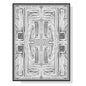 Wall Art 100cmx150cm Abstract Mountain Black Frame Canvas