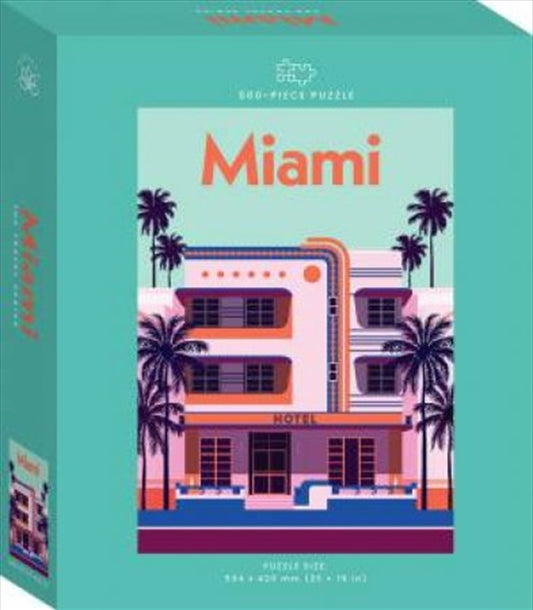 Miami Travel Poster 500 Piece Puzzle