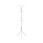 EKKIO 12 Hook Metal Coat Rack Stand with 3-Tier Hat Hanger (White)