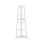 EKKIO 5 Tier Corner Ladder Shelf (White)