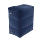 GOMINIMO Inflatable Travel Foot Rest Pillow with Adjustable Three Layers Height (Navy Blue)