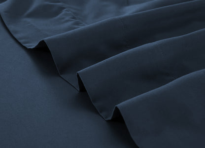 GOMINIMO 4 Pcs Bed Sheet Set 2000 Thread Count Ultra Soft Microfiber - Single (Royal Blue)