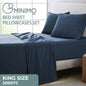 GOMINIMO 4 Pcs Bed Sheet Set 2000 Thread Count Ultra Soft Microfiber - King (Royal Blue)