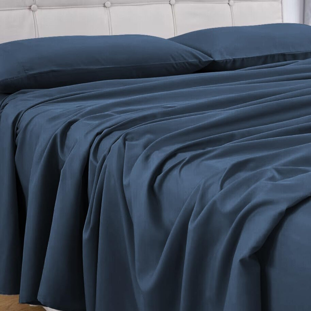 GOMINIMO 4 Pcs Bed Sheet Set 2000 Thread Count Ultra Soft Microfiber - King (Royal Blue)