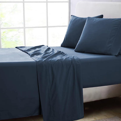 GOMINIMO 4 Pcs Bed Sheet Set 2000 Thread Count Ultra Soft Microfiber - King (Royal Blue)