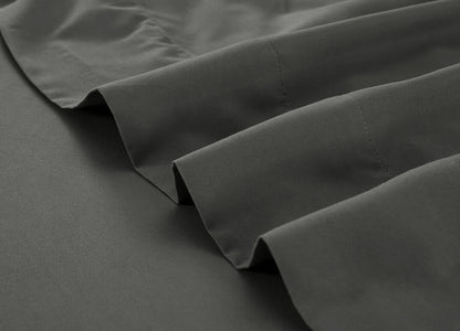 GOMINIMO 4 Pcs Bed Sheet Set 1000 Thread Count Ultra Soft Microfiber - King (Grey)