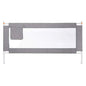GOMINIMO 90CM Height Adjustable Folding Kids Safety Bed Rail (180X90CM Single Side 1 PCS, Grey)