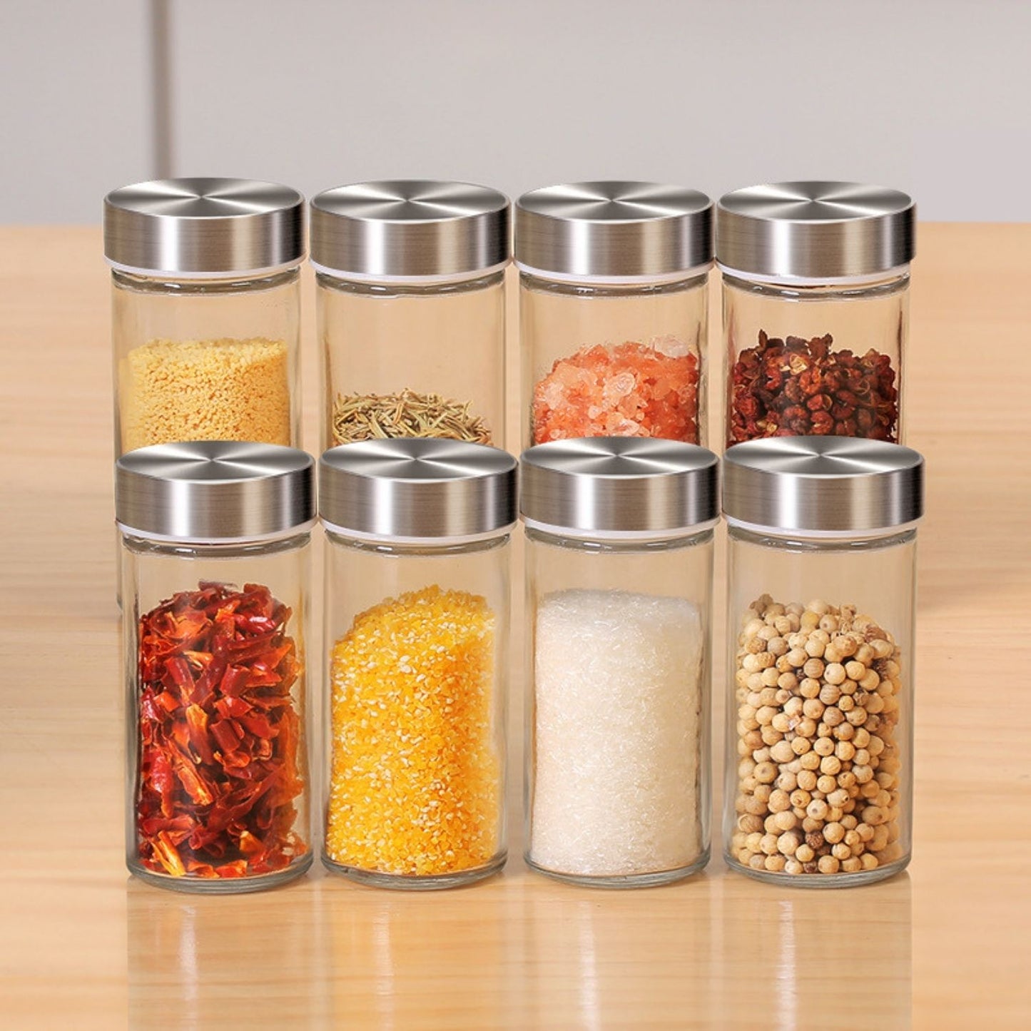 GOMINIMO Rotating Spice Rack Organizer (20 Jars) with Label Sticker and Silicone Funnel