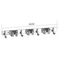 GOMINIMO Stainless Steel Broom Mop Holder Wall Mount with 3 Racks 4 Hooks (Grey)