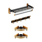 Gominimo Bathroom Wall Mount Black Gold Accessories Set (A)