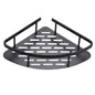 GOMINIMO 2-Pack Corner Shower Caddy with Adhesive and Hooks (Black)