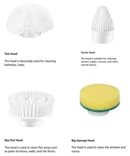 GOMINIMO Electric Spinning Scrubber 4000 mAh 4 Brush Set