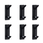GOMINIMO quadrate Stainless Steel Wall Hook 6pcs (Black)