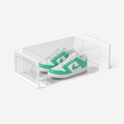 GOMINIMO Plastic Shoe Box 24PCS Medium Size Premium (White)