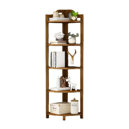 GOMINIMO Bamboo Corner Shelf 5 Tier