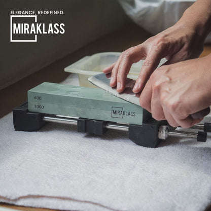 Miraklass Sharpening Stone Set (400/1000+3000/8000 Grit)
