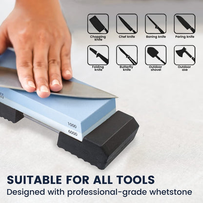 Miraklass Sharpening Stone Set (1000/6000 Grit)