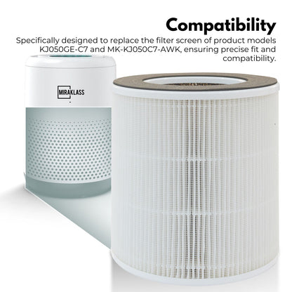 MIRAKLASS Air Purifier Filter For MK-KJ120C1-AWK
