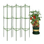 NOVEDEN 3 Sets Tomato Supports Cages with 20 Clips 50 Twist Tie and 30meters Rope (Green)