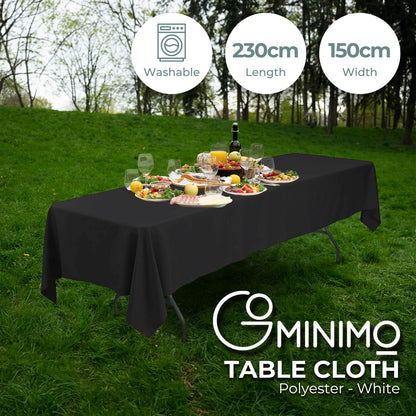 GOMINIMO Polyester Table Cloth 230cm (Black)