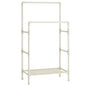 SONGMICS Metal Coat Rack with 2 Clothes Rails and Shelf