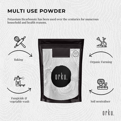 1Kg Organic Potassium Bicarbonate Powder - Food Grade Pure FCC Brewing Baking