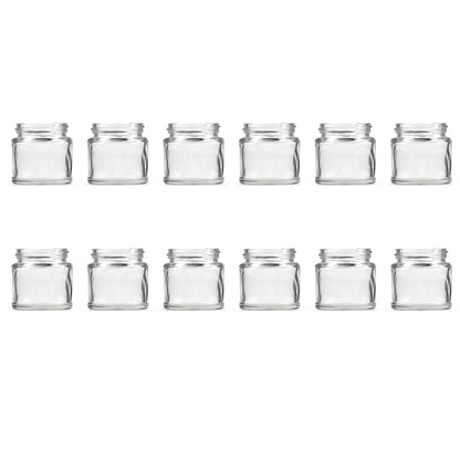 10x 300ml Flint Glass Jars + Twist Lids - Round Food Cosmetic Packing Containers