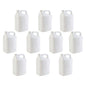 10x 5L White HDPE Plastic Bottles + Tamper Tel Caps - Dangerous Goods Jerry Can