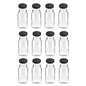 12x 750ml Flint Glass Jars + Twist Lids - Round Food Storage Preserving Jar