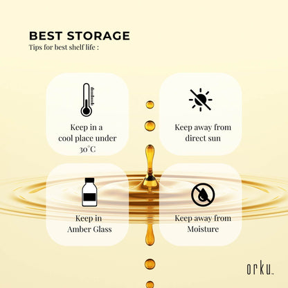 Orku 100ml Organic Pumpkin Seed Oil – Virgin Cold Pressed Unrefined Cosmetic Gr.