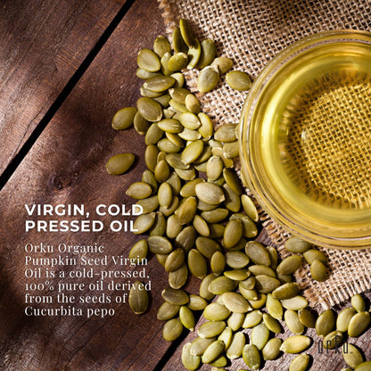 Orku 1L Organic Pumpkin Seed Oil – Virgin Cold Pressed Unrefined Cosmetic Gr.