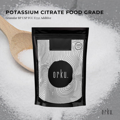 Orku 2Kg Potassium Citrate Food Grade - Granular BP USP FCC E332 Additive
