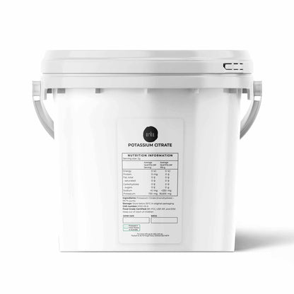Orku 5Kg Potassium Citrate Food Grade Tub - Granular BP USP FCC E332 Additive