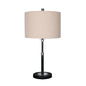 Sarantino Metal Table Lamp with Linen Drum Shade