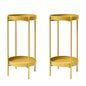 2X Plant Stand 50cm Planter Shelf Rack Display Steel 2 Tier GOLD