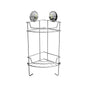 Double Corner Shelf Removable Suction Small STAINLESS STEEL
