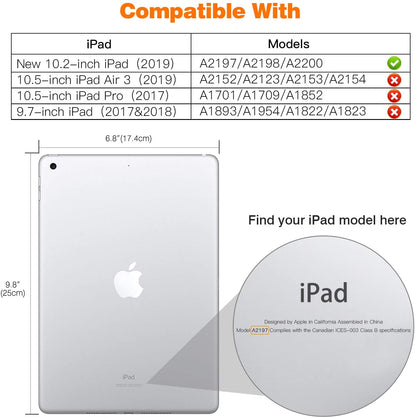 IPad 10.2 2019 7th Pencil Holder Slim Smart TPU Soft Case Lavender Color