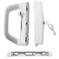 Sliding Patio Door Handle Set Mortise Lock Suitable for Sliding Glass Patio Door Keyed White