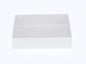 50 Pack of White Card Box - Clear Slide On Lid - 25 x 25 x 6cm - Large Beauty Product Gift Giving Hamper Tray Merch Fashion Cake Sweets Xmas