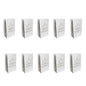 100 Pack White Happy Birthday Luminary Paper Candle Tea Light Lantern Bags Garden Anniversary Birthday Night Decorations Evening Party