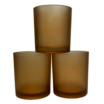 10 Pack Brown Frosted Glass Votive Tealight Candle Holders House Party Cenrepiece Xmas Wedding Decor Glass Candlestick Party Decorations Bridal Valentines Event